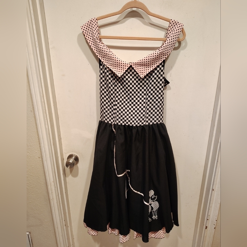 Forum Novelties Women's 1950's Retro Poodle Skirt Dress Sz M/L Halloween Costume